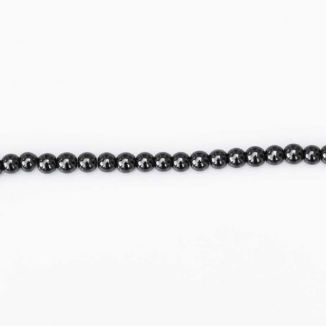 BeauMonde Bijoux - Hématite 4/4.3 mm environ perle ronde trou de 1.1mm environ