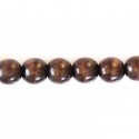 Perle bois 10 mm ronde marron Indonésie