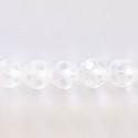 Cristal de roche 10 mm environ perle ronde mat/brillant A+ Brésil