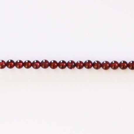 Garnet 4 mm round bead - BeauMonde Bijoux