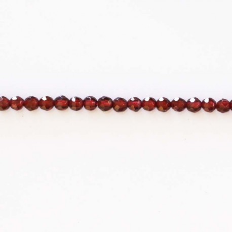 BeauMonde Bijoux - Grenat 4/4.3 mm environ perle ronde facettée A Inde