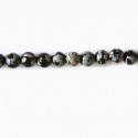 Snow obsidian 4 mm round bead Africa - BeauMonde Bijoux