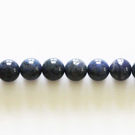 BeauMonde Bijoux - Dumortiérite 8 mm environ perle ronde A+ Pérou