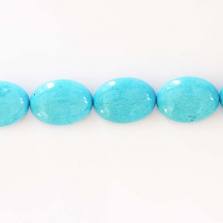 BeauMonde Bijoux - Magnésite 13x18 mm galet ovale teinté turquoise USA