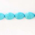 Magnésite 13x18 mm galet ovale teinté turquoise USA