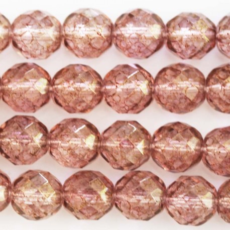 BeauMonde Bijoux - Perle à facettes 10 mm rose clair