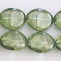 Perle galet 25x20mm vert