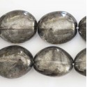 Pebble bead grey 25x20 mm - BeauMonde Bijoux