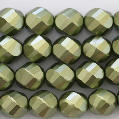 BeauMonde Bijoux - Perle laquée 12 mm ronde grandes facettes vert