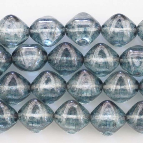 BeauMonde Bijoux - Perle 12mm carré diagonal bleu