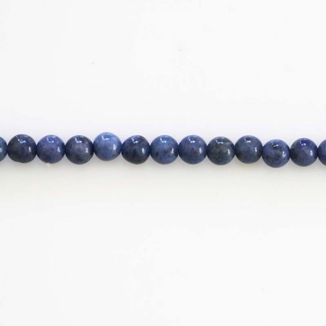 BeauMonde Bijoux - Dumortiérite 4/4.4 mm perle ronde A+ Pérou