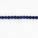 Agate 4 mm bleu pétrole perle facetée