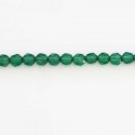 Agate 4 mm vert emeraude perle ronde facetée