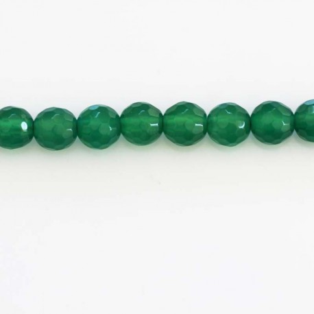 BeauMonde Bijoux - Agate 6 mm vert emeraude perle ronde facetée