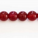 BeauMonde Bijoux - Agate 10/10.3 mm environ perle ronde fushia (agate chauffée)