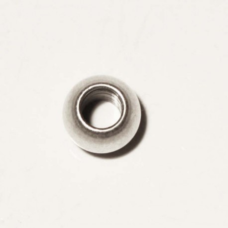 BeauMonde Bijoux - Perle applatie laiton 6 mm int 2.5 mm(peut servir de cache noeud)