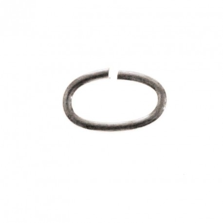 BeauMonde Bijoux - Anneau ovale 6x9.5 mm fil 1.2mm int 3.6x7.6mm titanium