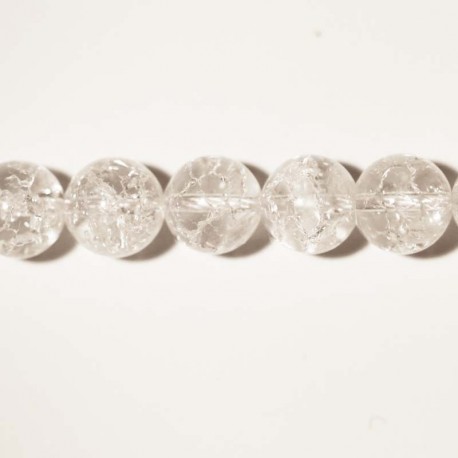 Crystal crackled 12 mm round bead - BeauMonde Bijoux