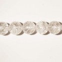 Cristal de roche 12 mm craquelé perle ronde A+ Brésil