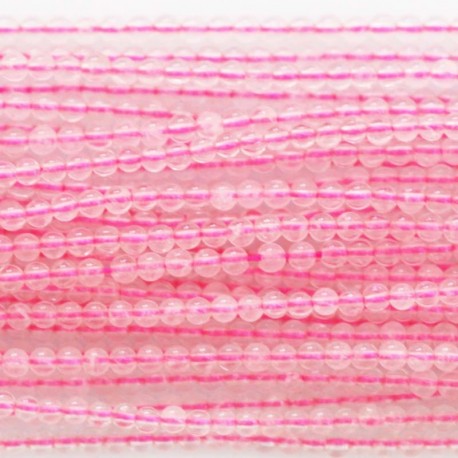 BeauMonde Bijoux - quartz rose 2 mm perle ronde A Brésil
