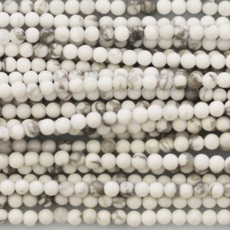 BeauMonde Bijoux - Howlite blanche 2 mm perle ronde A Canada
