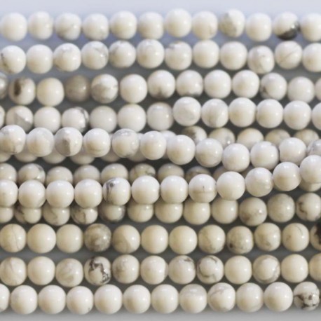 BeauMonde Bijoux - Howlite 3 mm perle ronde blanche A Canada