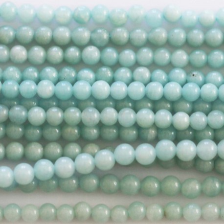 BeauMonde Bijoux - Amazonite 3 mm perle ronde A+ Chine