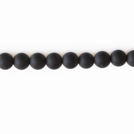 Onyx mat 6 mm environ perle ronde A Brésil
