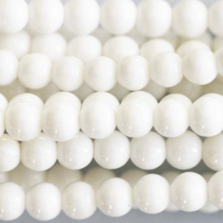 Shell pearl white round 4 mm - BeauMonde Bijoux