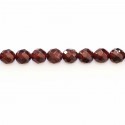 BeauMonde Bijoux - Grenat 6/6.4 mm environ perle ronde facettée A Inde