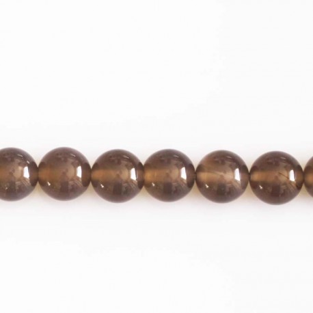 Agate 10 mm grey round bead - BeauMonde Bijoux