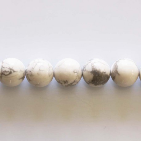 BeauMonde Bijoux - Howlite 10/10.5 mm environ perle ronde blanche A Canada