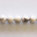 Howlite 10/10.5 mm environ perle ronde blanche A Canada
