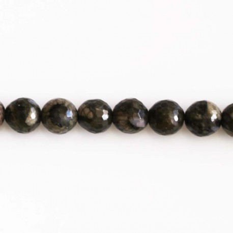BeauMonde Bijoux - Opale grise 8 mm perle ronde facettée A Afrique