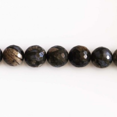 BeauMonde Bijoux - Opale grise 10mm perle ronde facettée A Afrique