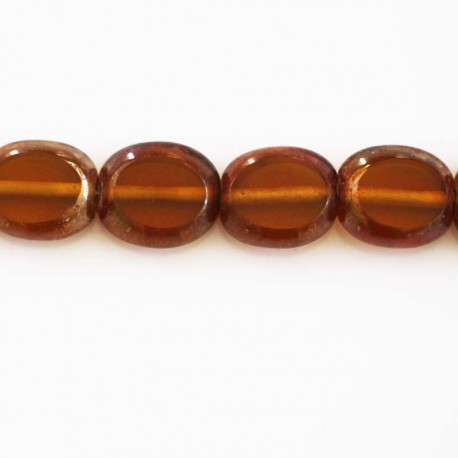 Pearl of glass flat rectangle 13 x 16 mm - BeauMonde Bijoux