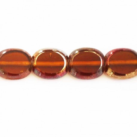 Pearl of glass flat rectangle 13 x 16 mm - BeauMonde Bijoux