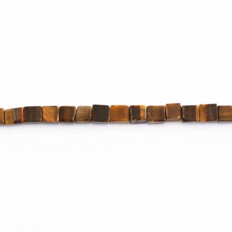 Tiger's eye 4 x 4 mm square - BeauMonde Bijoux