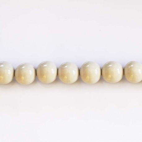 Wooden bead 8 mm round varnished - BeauMonde Bijoux