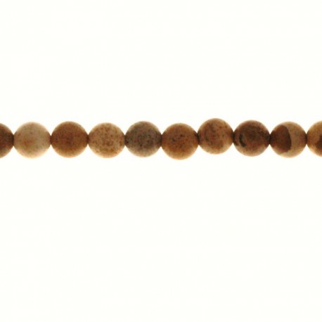 Jasper landscape 6 mm round bead Africa - BeauMonde Bijoux