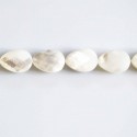 Goutte 10X14mm facetté plate nacre blanche Indonésie