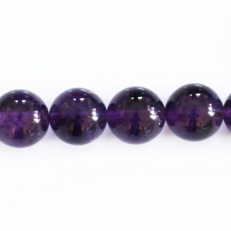 BeauMonde Bijoux - Améthyste 11.8/12.4 mm environ perle ronde A Brésil