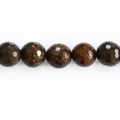 BeauMonde Bijoux - Bronzite 10 mm perle ronde facettée A Brésil