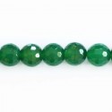 Agate 10 mm emerald green faceted round bead - BeauMonde Bijoux