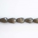 Labradorite 8X12 mm environ goutte facettée ronde ton gris vert A Afrique
