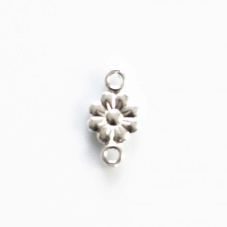Flower pendant 7 mm with 2 rings - BeauMonde Bijoux