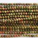 Unakite 3 mm round bead