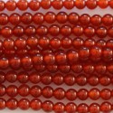 Agate rouge 3 mm perle ronde Brésil