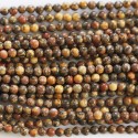 Jasper leopard 3 mm round bead