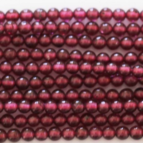BeauMonde Bijoux - Grenat 2 mm perle ronde A Inde